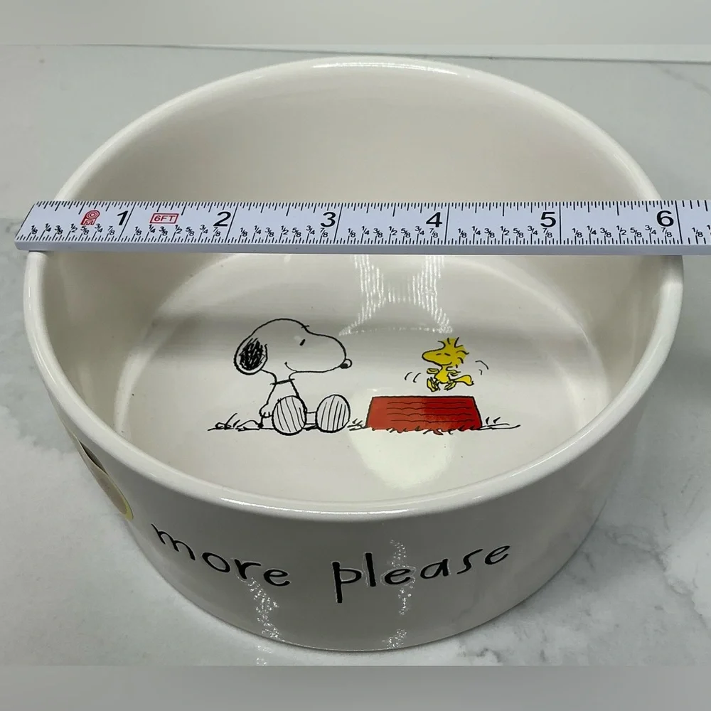 Rae Dunn Pet Dog Bowl PEANUTS 